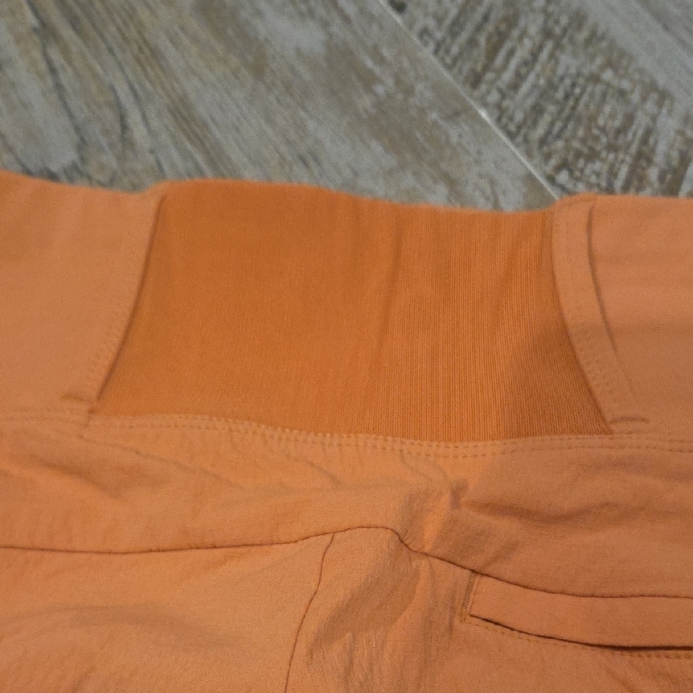 Athleta High Waist Orange Women's Shorts - Picture 5 of 6
